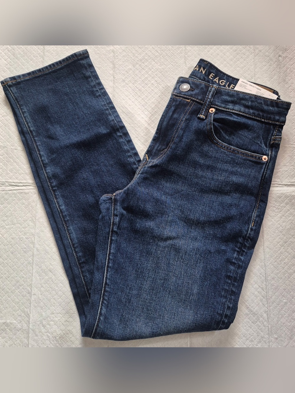American Eagle Outfitters Dark Blue Straight Leg Jeans
